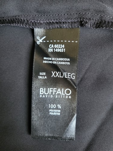 Buffalo David Bitton Woven Blousa With Patch Pocket - Picture 11 of 14