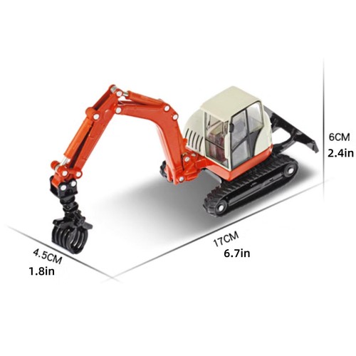 17cm Alloy 1/50 Tracked Wood Grabbers Heavy Construction Vehicle Model Display - Picture 3 of 14