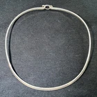 Vintage 925 Sterling Silver 26g Collar Choker Necklace Neck Ring Solid w/S-Hook