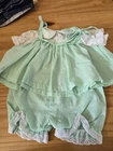 Vintage Cabbage Patch Kid 1980s pretty green shoulder tie dress outfit