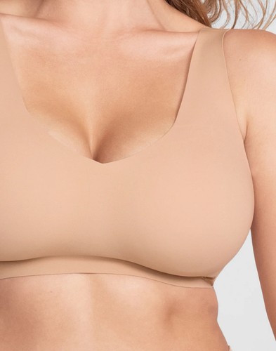 Honey Love V-neck Wireless Bra Sand Size 3X Sand - Picture 3 of 5