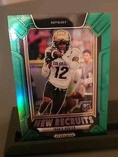 2025 Panini Prizm Draft Picks Travis Hunter New Recruits Green Prizm #5 Colorado