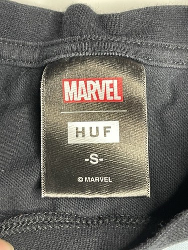 Huf x Marvel Venom All Over Print AOP Crew Neck black shirt men's Sz Small - Picture 2 of 8