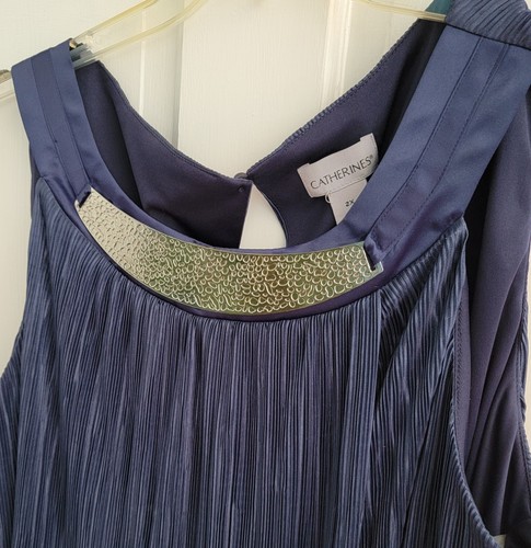 Catherine's Sz 2x NWT Blue Hombre Evening Dress - Picture 2 of 6