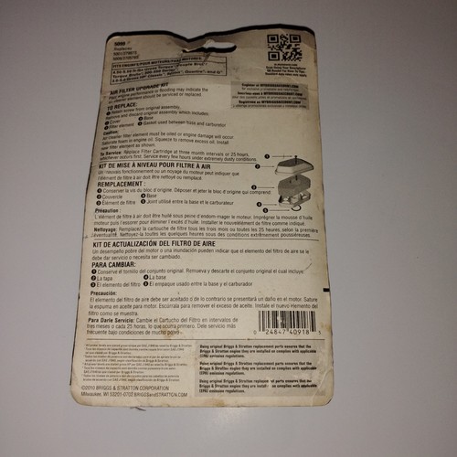 Briggs & Stratton Air Filter Upgrade Kit 5099  Genuine OEM Rough Package  - Picture 2 of 2