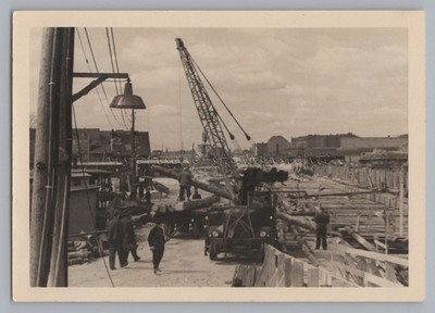 Berlin U-Bahn Construction Seestraße Tegel 1955-Kurt-Schuhmacher-Damm Construction Site Photo