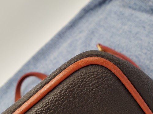 Dooney & Bourke Eva Coated Cotten Umhängetasche dunkelbraun mit braunen Ledergriffen - Bild 12 von 20