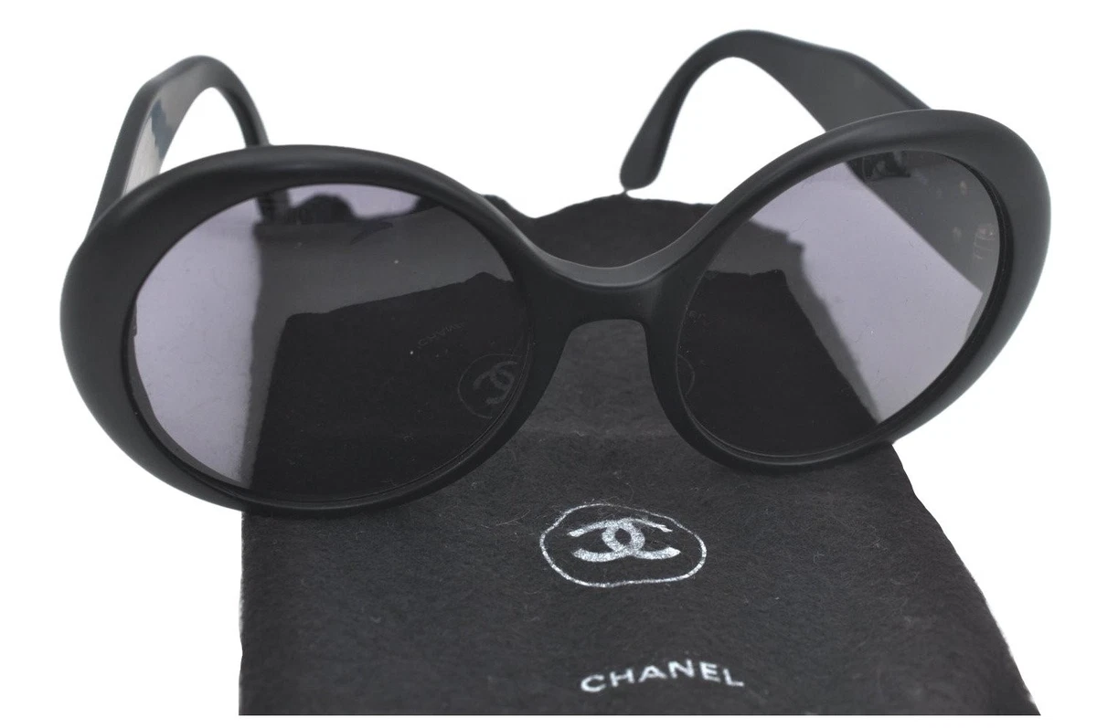 小物 CHANEL archive sunglasses coco BLACK y2k CHANEL COCO Mark Sunglasses Plastic Black CC Auth 143837 | eBay