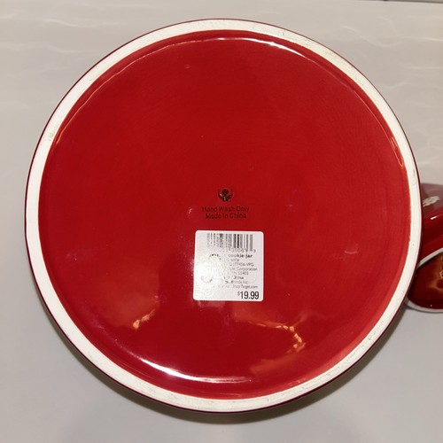 VTG Target Christmas Tree Cookie Jar Treats Festive ‘07 Ceramic Red White Retro - Picture 6 of 8