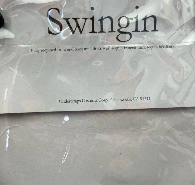 Disfraz Underwraps para mujer talla mediana negro Swingin’ Flapper Foto 3 de 4