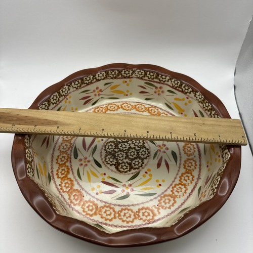 Temptations Old World Brown 9” Diameter Pie Plate Deep Dish PPP-SQ-796710 - Picture 7 of 10
