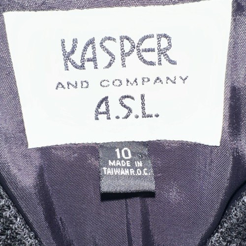 Kasper ASL Blazer Jacke Damen 10 schwarz Fensterscheibe kariert 100% Wolle Clueless - Bild 5 von 8