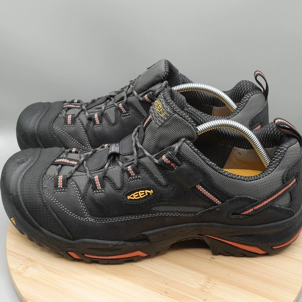 KEEN Mens 8 Black Leather Work Boots Composite Toe Work Outdoors 1011244EE Flaw Keen Utility Independence #1026486 Men main image 3