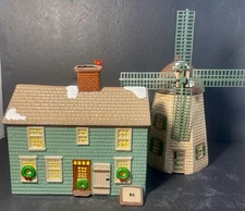 Department 56 Snow Village Home Sweet Home 1988 Saltbox House & Windmill 5126-8