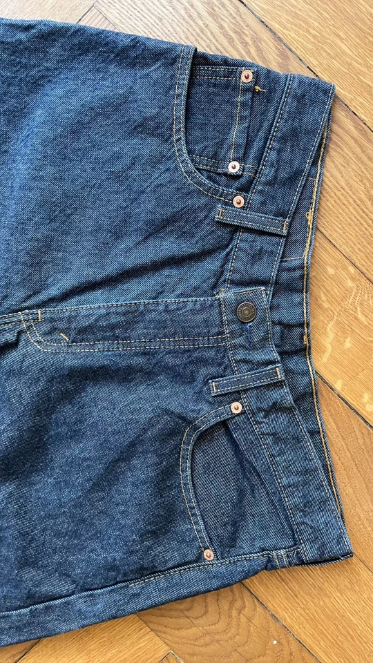 Rare Vintage Levi's 550 Jeans W32 L33 Made in Australia 2001 Dark Indigo Top - Bild 3 von 4