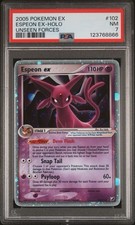 Pokemon Espeon ex 102/115 Unseen Forces PSA 7 NM REGRADE POTENTIAL 💫 CLEAN COPY