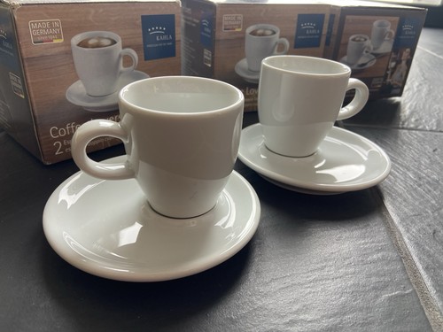 Kahla UPDATE weiß 2x ESPRESSOTASSEN & UNTERTASSEN 4tlg TOP