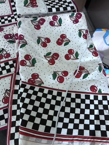 Juego de decoración de cocina vintage de cerezo 13 piezas - Mantel servilletas manteles agarraderos - Imagen 6 de 16