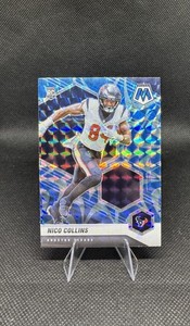 2021 Mosaic Nico Collins RC Prizm Reactive Blue Rookie #330 Texans