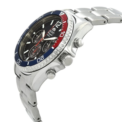 Orient Mako Solar Chronograph Blue Dial Men's Watch RA-TX0201L10B - Picture 2 of 7