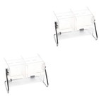  2 PCS Compartment Storage Box Small 6 Grids Organizer Remote Controller