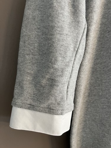 Tommy Hilfiger Mujer Cuello Cambio Vestido Cuello Puños Carrera Gris Blanco Talla L - Imagen 6 de 15
