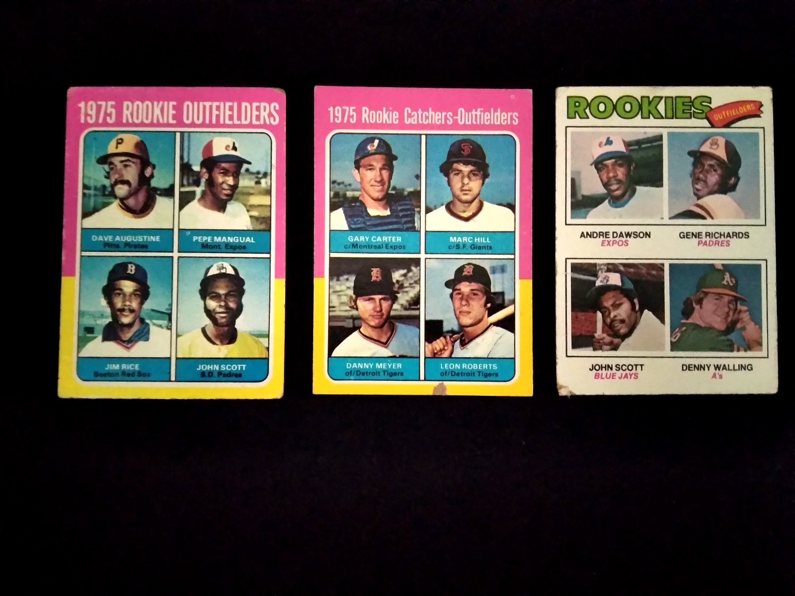1975 1977 Topps Andre Dawson Gary Carter Jim Rice Rookie HOF Baseball Lot 3
