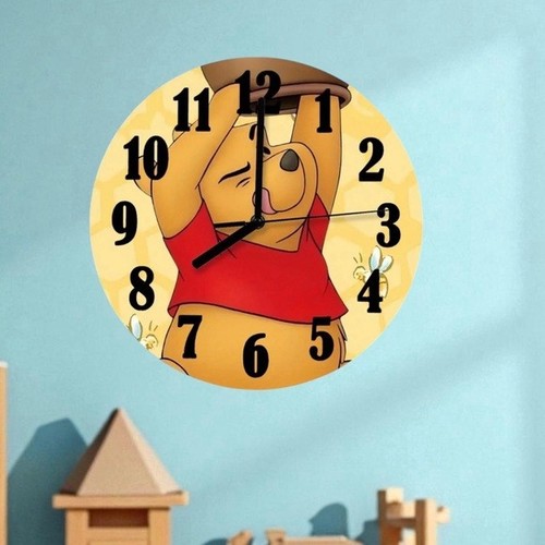 Winnie the Pooh Wall Clock Analog Quartz Round 10” Red Yellow - Picture 4 of 15