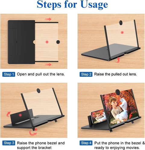 18" Screen Magnifier for Cell Phone , 3D HD Magnifying Projector Screen Enlar... - Picture 4 of 7