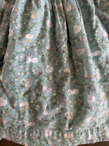 Mini Boden Bauernhof Animal Print Tee Kleid 6-7 Jahre grün Ostern Hase Ente Kätzchen - Bild 4 von 5