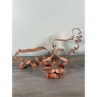 Lot of 4 Large Vintage Cookie Cutters Bear Moose and Medium Stars