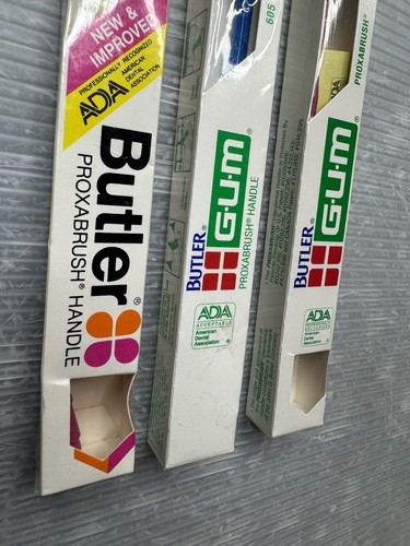 LOTTO/3 MANICI BUTLER PROXABRUSH VINTAGE G.U.M. 605 - Foto 3 di 7
