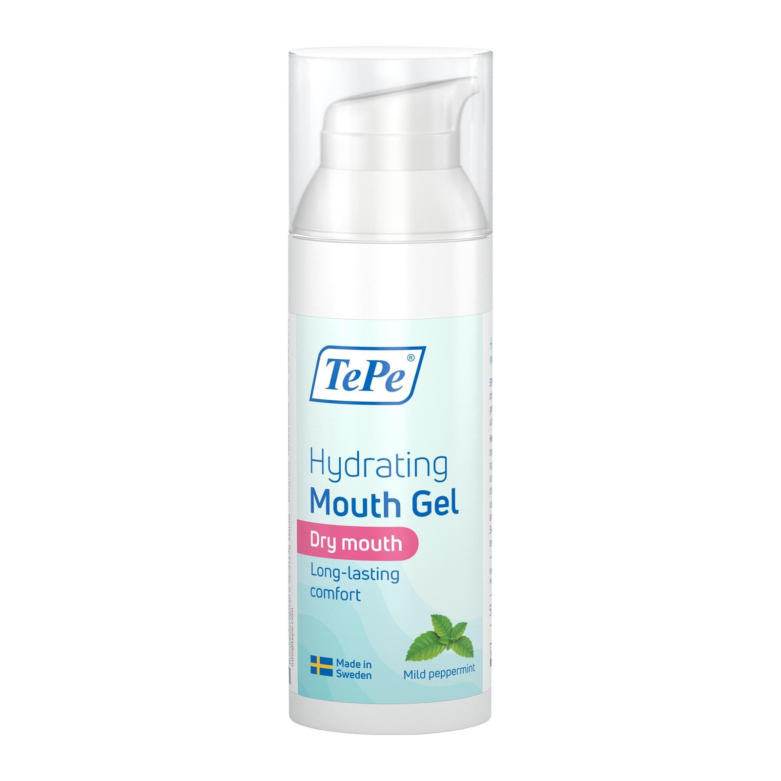 TePe Hydrating Mouth Gel for Dry Mouth Mild Peppermint 50ml Bottle On-The-Go - Image 8