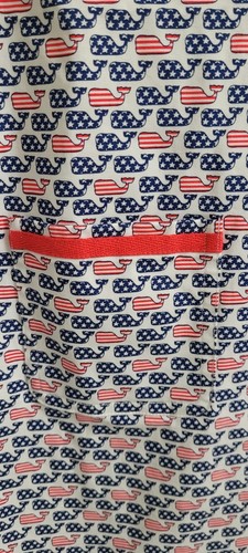 Vineyard Vines Girls' Holiday Classic Dress Red/Navy, Sleeveless, Knee Length - Picture 4 of 6