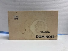 Vintage Marblelike Red Dominoes Extra Thick no. 7/16 USA