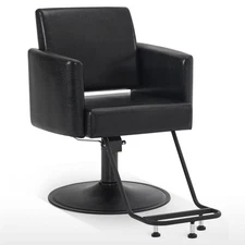 BarberPub Black Salon Chair, Barber Hydraulic Styling Chair for Hair Stylist9412