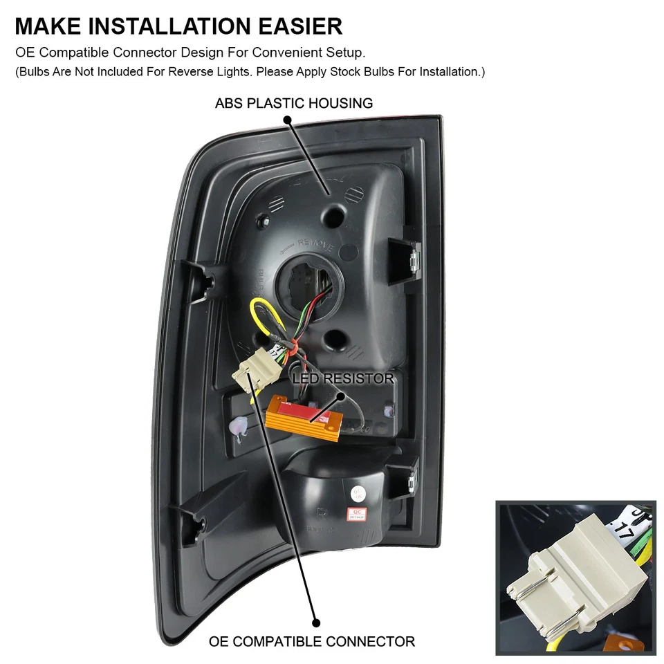 Black Fits 2009-2022 Dodge Ram 1500 2500 3500 LED Tail Lights Brake Lamps Pair - Image 4 of 4
