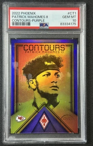 PATRICK MAHOMES II PSA 10 2022 PANINI PHOENIX #CT-1 CONTOURS PURPLE 062/125