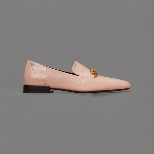Nuovi mocassini TORY BURCH Jessa scarpe slip on in vernice, rosa mattone taglia 7 - Foto 11 di 11