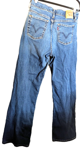 Levi 512 perfectly slimming 12M 30/31 bootcut blue jean preowned - Picture 3 of 6