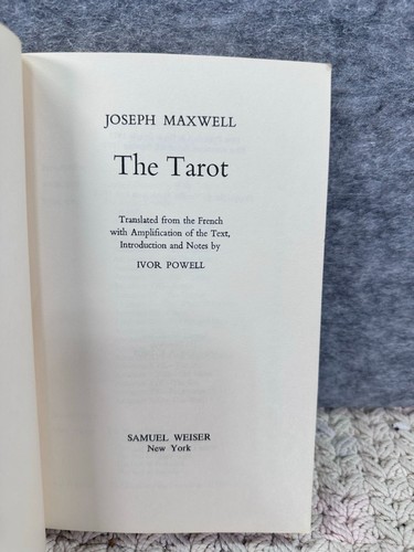 The Tarot By Joseph Maxwell Ivor Powell Samuel Weiser 1977 Paperback - Imagen 3 de 8