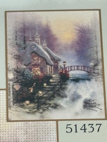 Kit de punto de cruz adornado Thomas Kinkade 8” X 10” Sweetheart Cottage 51437 - Imagen 4 de 5