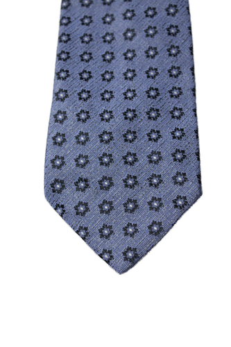 Christian Lacroix Mens Silk Floral Print Classic Length Necktie Blue Size One Si - Picture 2 of 7