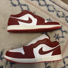 Jordan 1 Retro Low SE Basketball Shoes White / Dune Red Sz 13 FJ3459 160 New