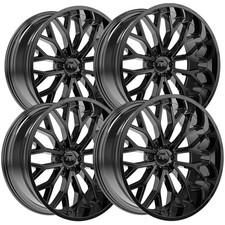 (Set of 4) TIS 565B 20x10 6x135 -24mm Gloss Black Wheels Rims 20" Inch