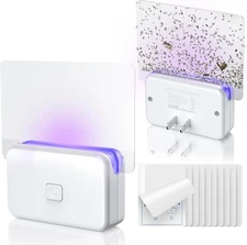 2 Pcs Fruit Fly Traps for Indoors (2 Device+10 Refills) Plug in UV Light Fly Tra