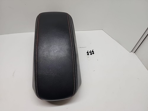 2014-2020 Jeep Cherokee Center Console Arm Rest Armrest Lid Top Black Red Stitch - Picture 1 of 8