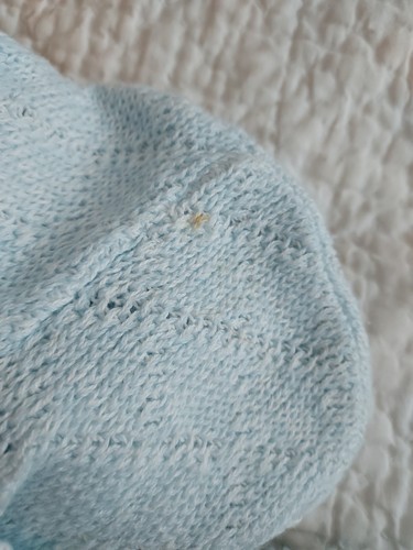 Vintage Baby Knit Outfit Boy Blue size up to 6 months 100 % cotton 4 pcs button - Picture 6 of 11