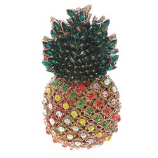 Gold Tone Metal Rhinestone Crystal Clutch Evening Bag HB6057-MUL