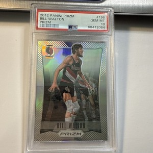 2012 Panini Prizm Bill Walton #196 Blazers Portland Silver Prizm PSA 10 Gem Mint
